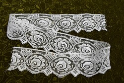 Rece lace shelf decoration, drapery curtain tablecloth lace strip ribbon 130 x 9.5cm