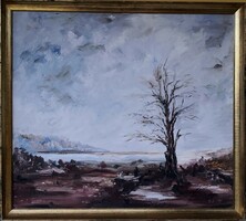 Tóth Gabriella festőművész – Magányos fa című festménye – 594.
