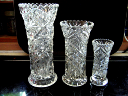 Antik art deco kristály váza sorozat, gyűltemény