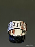 Áttört mintás ezüst gyűrű. 56-os