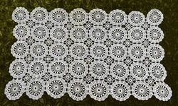 Crochet lace needlework home textile decoration small runner table centerpiece 75 x 45 cm
