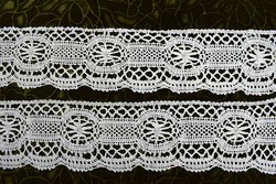 Klöpli lace shelf decoration, drapery curtain tablecloth lace strip ribbon 44 x 10 cm x 2 pcs.