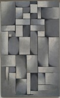 Doesburg - gray composition - blindfold canvas reprint