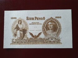 Szálasi's 1000 pengő banknote draft. Adamo: p69t.