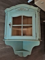 Rustic vintage corner display cabinet, sideboard, small cabinet