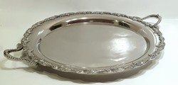Silver-plated, impressive size (55 cm) round tray