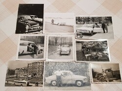 Old photos, vehicles from the 1950s and 60s.
