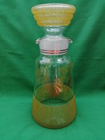 A rare glass carafe, pourer, jug that can be poured on both sides.
