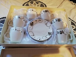 New porcelain coffee and chocolate set for sale in a 6-person box!
