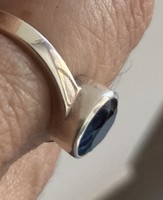 Silver london topaz ring