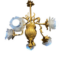 French gilded bronze chandelier - b83