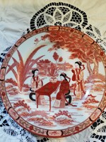 Eladó régi keleti japán porcelán  kézzel festett gyönyörű kínáló tál!