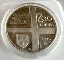1 Forintról! Magyar Festők 200 Forintos 640-es Ezüst Emlékérme Színyei Merse Pál,  28 gramm