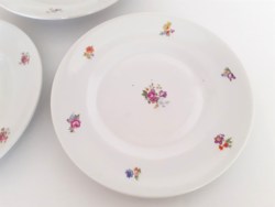 Old 3 pcs kp drasche porcelain flower plates