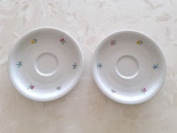 Old Zsolnay porcelain floral coffee saucer 2 pcs