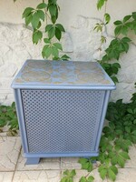 RAKTÁR ÜRÍTÉSI HÉT!  Vintage Provence shabby chic ónémet festett komódszekrény, éjjeliszekrény