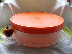 Hatalmas retro tortás, szendvicses  fedeles doboz