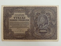 Ritka !! Lengyel , Poland 1000 marek ,zlotyi 1919