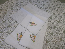 Zsolnay pattern handkerchief 3 pieces