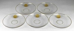 1J725 gold-plated bird glass plate set of 5 pieces
