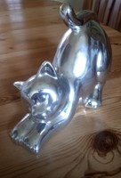 20X14 cm silver metal cat