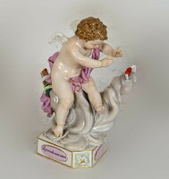 Meissen porcelán - " Puttó figura" "Je prends mon essor"