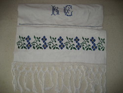 Old embroidered linen towels