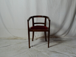 Antik Szecessziós karfás szék (Bordó szövet)