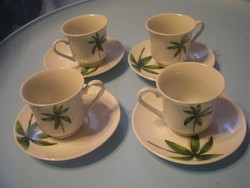 8-piece 4+4 antique coffee and tea set with rare patterns are sold as a set only