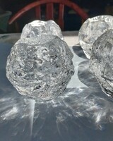 Csodaszépen csillogó kristály üveg Kosta boda snowball hógolyó gyertyatartók Ann Wärff 1973