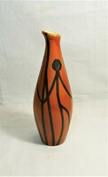 Rare painted pond head ceramic vase