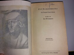 Leo Weismantel:Dill Riemenschneider.  6500.-Ft