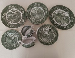 Angol jrelenetes porcelán- Royal Tudor Ware Staffordshire készlet