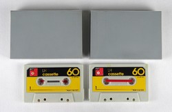 1J748 basf 60 audio cassette in a plastic case, 2 pieces
