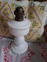 Old kerosene lamp (white, glass)