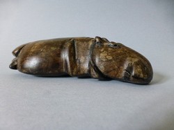 Antique ebony statue, hippopotamus