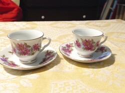 Two small Chinese mocha cups