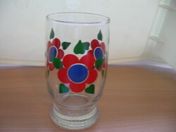 Retro floral glass vase 2 pcs