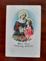 Old religious postcard Saint Anne, pray for us