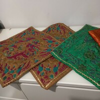 Cushion covers with gold thread embroidery