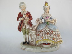 Lippelsdorfi porcelán barokk pár szép állapotban