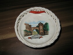 Antique Bodrogkeresztúr ceramics - Veszprém wall plate / basket (1960s) perfect as a gift