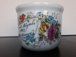 More than 100 years old, beautiful porcelain mug from 1907, large size 1.3 l