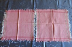 2 old textile napkins