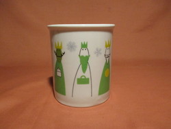 Három királyok - fületlen porcelán pohár, bögre, csésze - Karácsony