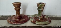 A very nice pair of jasper candle holders