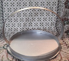 Silver metal tray with ears (l2786)