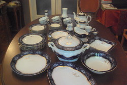 41-piece zsolnay, pompadour ii. Type, unique monogrammed dinnerware and tea set.