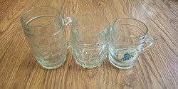 Retro glass jugs 3 pcs