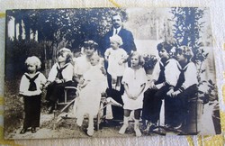 Approx. 1918 Last Hungarian king iv. Contemporary photo sheet of Károly + Queen Zita + family